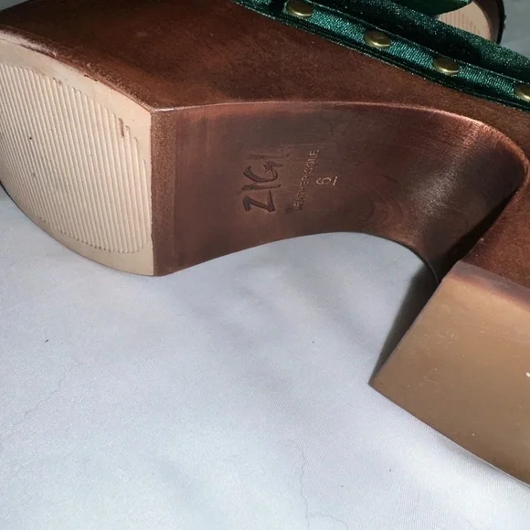 ZIGI BEAUTIFUL GREEN PLATFORM CLOGS - Picture 3 of 12